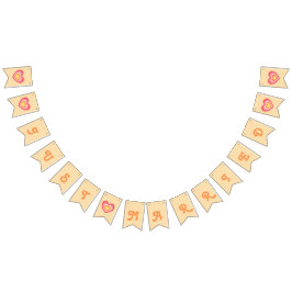 Retro Minimalistisch Just Married Newlyweds Wimpelkette