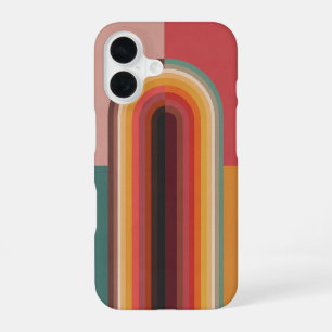 Retro-minimalistische Bogenillustration iPhone 16 Hülle