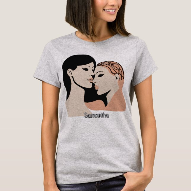 Retro-Minimalistische, unausgesprochene Anleihenfa T-Shirt (Vorderseite)