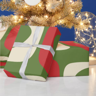 Retro Minimalistische Weihnachtsmuster aus dem Mit Geschenkpapier