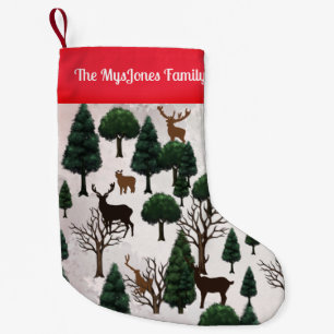 Retro Minimalistisches Hirsch unter den Freizeitba Kleiner Weihnachtsstrumpf