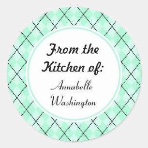 Retro Mint Kitchen Stickers