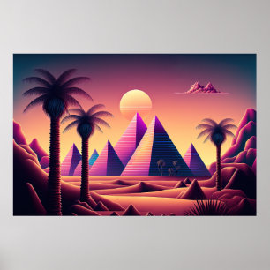 Retro Mirage: Eine Synthwave-Reise Poster
