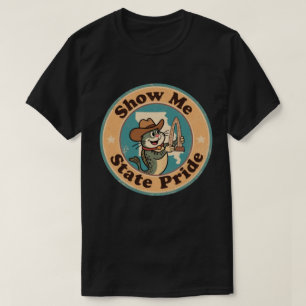 Retro Missouri Abzeichen_ Catfish Holding Gateway T-Shirt