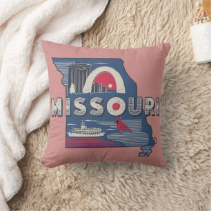 Retro Missouri Silhouette Kissen