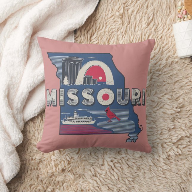 Retro Missouri Silhouette Kissen (Decke)