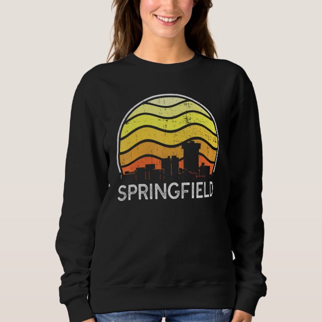 Retro Missourii Springfield Visitors Skyline Vinta Sweatshirt (Vorderseite)