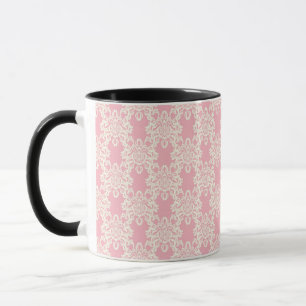 Retro mit Blumendamast Tasse