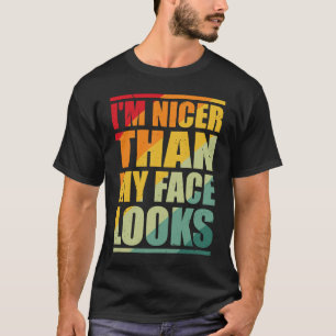 Retro mit Sprichwort bin ich schöner als mein Gesi T-Shirt