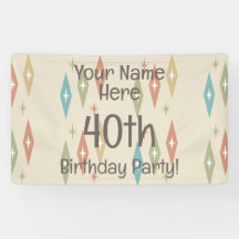Retro Mitte des Jahrhunderts 40. Geburtstag