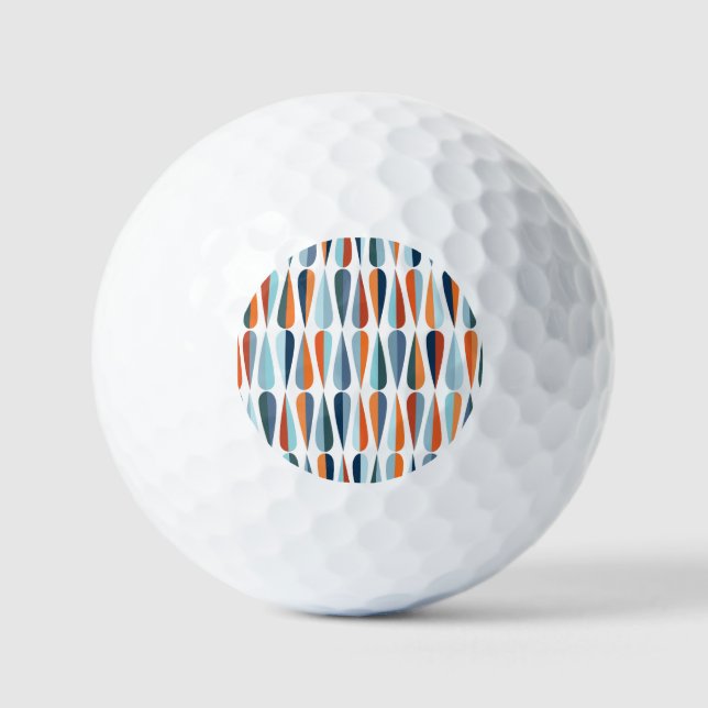 Retro Mitte des Jahrhunderts, Fallformen Muster. Golfball (Vorderseite)