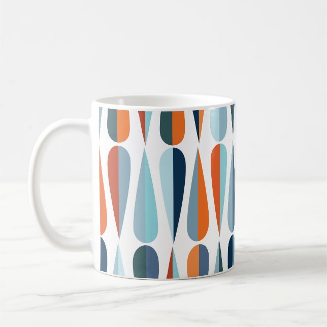 Retro Mitte des Jahrhunderts, Fallformen Muster. Kaffeetasse (Links)