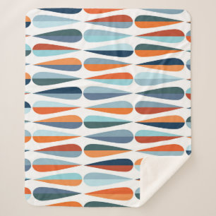 Retro Mitte des Jahrhunderts, Fallformen Muster. Sherpadecke