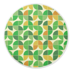 Retro Mitte des Jahrhunderts Geometrisch floral gr Keramikknauf