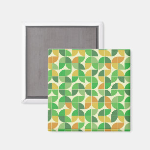 Retro Mitte des Jahrhunderts Geometrisch floral gr Magnet