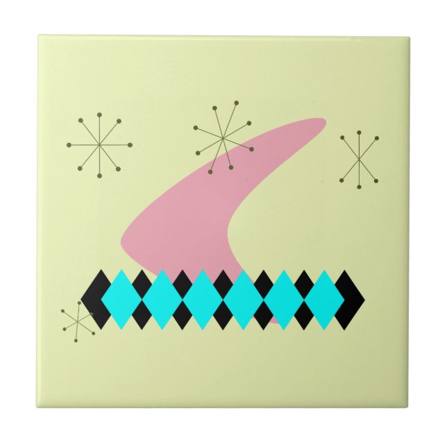 Retro Mitte des Jahrhunderts modern Fliese (Vorderseite)