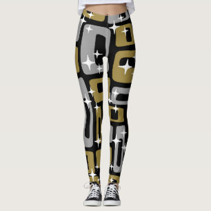 Retro-Mitte-des-Jahrhunderts-Moderne-Abstrakt Leggings