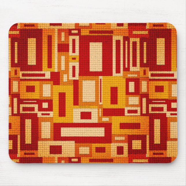 Retro Mitte des Jahrhunderts moderne Geometrics Mousepad (Vorne)