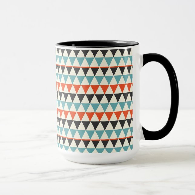 Retro Mitte des Jahrhunderts Modernes Dreieck Must Tasse (Rechts)