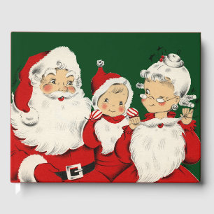 Retro-Mitte-des-Jahrhunderts Santa-Familie – Kitsc Gästebuch
