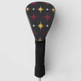 Retro-Mitte-des-Jahrhunderts Schwarzer Burgunder-G Golf Headcover