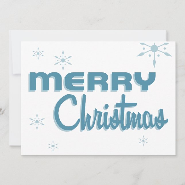 Retro Mitte des Jahrhunderts Weihnachtszeit Party  Einladung (Vorderseite)