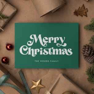 Retro Mitte Jahrhundert Grün frohe Weihnachten