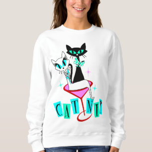 Retro Mitte Jahrhundert Moderne Atomkatze Sweatshirt