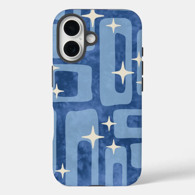 Retro Mitte Jahrhundert Moderne Gefärbte Krawatte  Case-Mate iPhone Hülle (Rückseite)