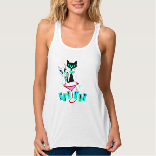 Retro Mitte Jahrhundert Moderne KatNip Atomkatze Tank Top