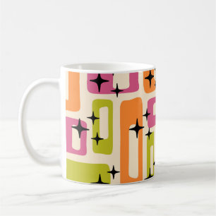 Retro Mitte Jahrhundert Modernes Abstrakt Kaffeetasse