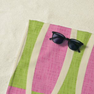 Retro Mitte Jahrhundert Modernes Button Streifen M Strandtuch