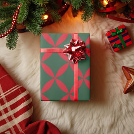 Retro Mitte Jahrhundert Modernes Holiday Geometric Geschenkpapier