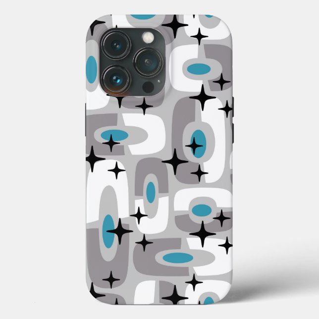 Retro Mitte Jahrhundert Modernes kosmisches Abstra Case-Mate iPhone Hülle (Rückseite)