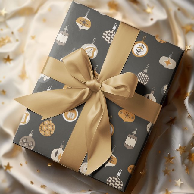 Retro Mitte Jahrhundert Modernes Ornament Weihnach Geschenkpapier (Von Creator hochgeladen)