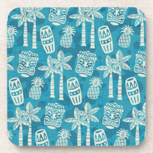 Retro Mitte Jahrhundert Modernes Tiki Muster Getränkeuntersetzer