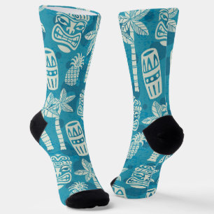 Retro Mitte Jahrhundert Modernes Tiki Muster Socken