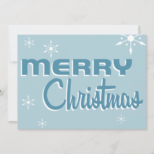 Retro Mitte Jahrhunderts Weihnachtszeit Party Einl Einladung (Vorderseite)