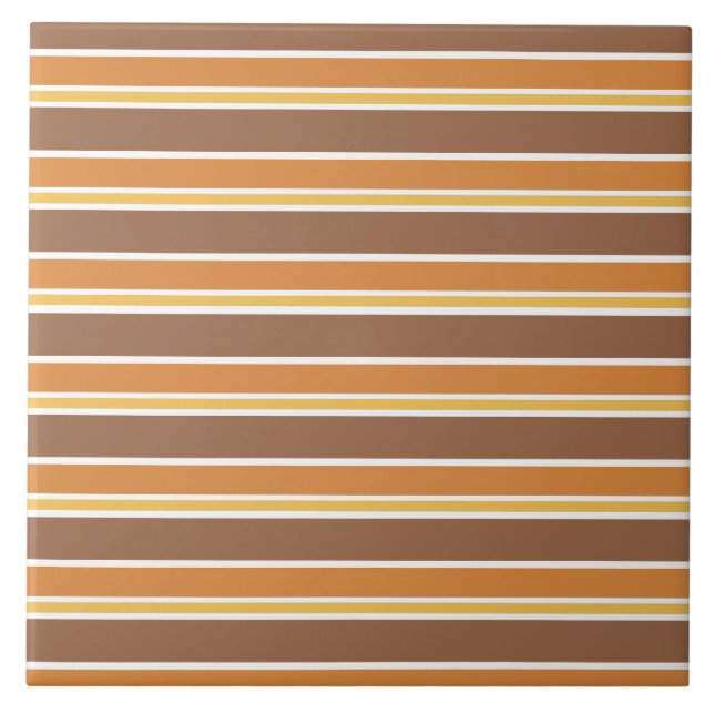 Retro Mitteljahrsstreifen mehrfarbig Fliese (Vorderseite)