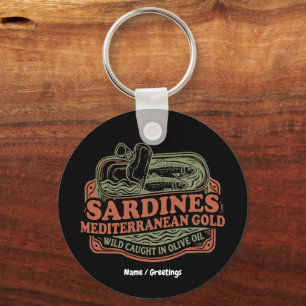 Retro-Mittelmeer-Sardinen-Dose Retro-Seacuterie Schlüsselanhänger