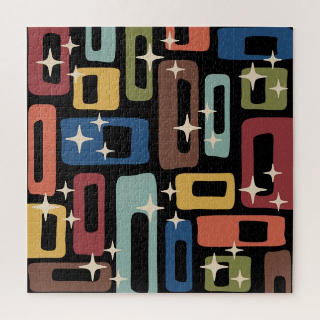 Retro-Mittelmoderne-Abstrakt Puzzle (Vertikal)