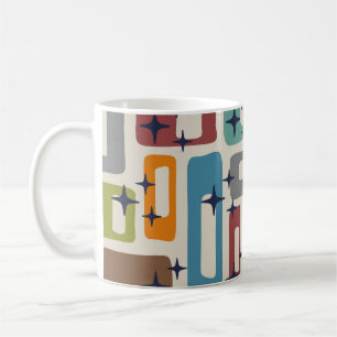 Retro-Mittelmoderne abstrakte Muster Kaffeetasse