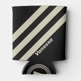 Retro Mitternacht Drei Streifen mit Namen Dosenkühler