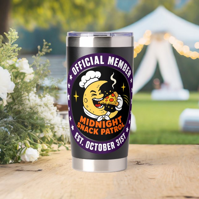 Retro-Mitternachtssnack-Patrouille Halloween  Thermobecher (Hochzeit (gedreht))