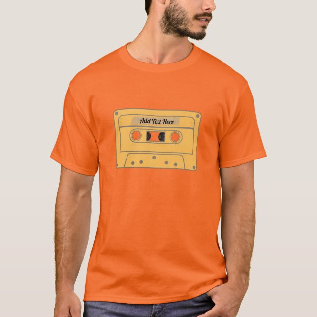 Retro Mix Tape. Personalisierter T - Shirt (Vorderseite)