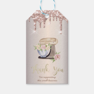 Retro-Mixer-Blumen-Glitter-Tropfen-Bäckerei   Geschenkanhänger