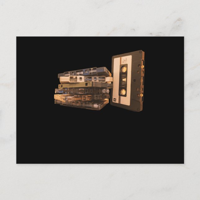 Retro Mixtape Old School Music Postkarte (Vorderseite)