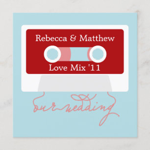 Retro Mixtape Wedding Einladung