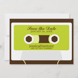 Retro Mixtape Wedding Save the Date