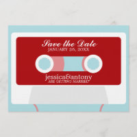 Retro Mixtape Wedding Save the Date